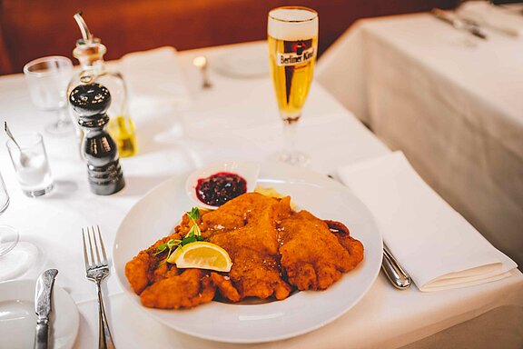 Angerichtetes Schnitzel
